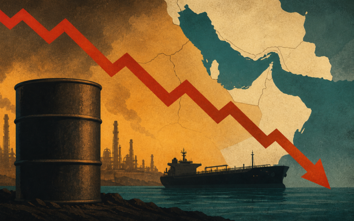 Oil price August 2026: Brent falls 2.3% despite Iran sanctions push
