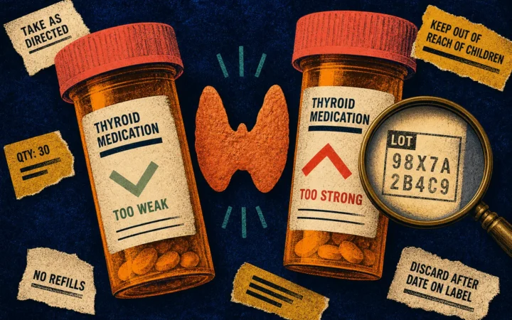 Thyroid medication recall: how to check Accord lots and Vitruvias 30 mg
